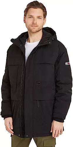 Tommy Jeans Herren Parka Tech Winter - Schwarz