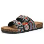 Torotto Damen Pantoletten mit Sportlichem Design und Verstellbarem Riemen - Bequeme Sandalen in Schwarz