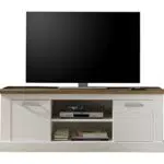 Trendteam Smart Living Lowboard TV-Unterschrank Toronto - Pinie Weiß/Nussbaum - 160 x 60 x 52 cm