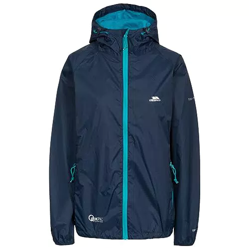Trespass Damen Compact oprolbare Qikpac Regenjacke, Blau