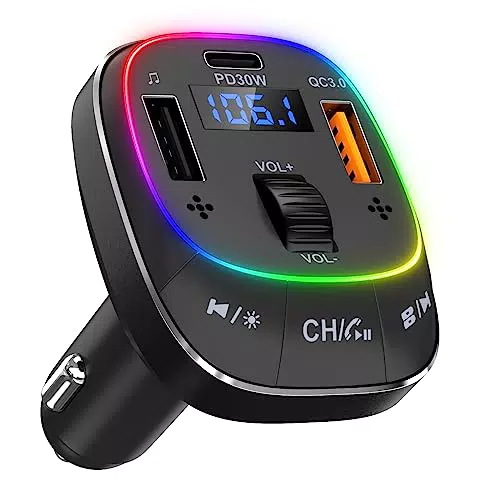 Bluetooth FM Transmitter fürs Auto mit Freisprecheinrichtung und Schnellladefunktion