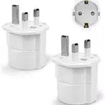 Reiseadapter UK Adapter für Deutschland und England - Stecker für EU zu UK - Weiß