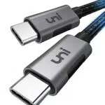USB-C Ladekabel 100W PD, 3m Geflochtenes Nylonkabel für iPhone, iPad, Macbook, Surface, Galaxy, Mate und mehr