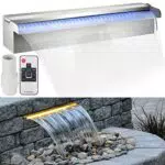 Wasserfall LED Edelstahl APP Kontrolle für Pool und Teich Dekoration