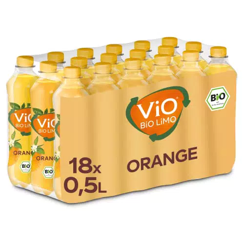 ViO BiO Limo Orange - Vegane Bio-Limonade mit fruchtigem Orangen-Geschmack, 20 % Saftanteil in recycelbaren Flaschen