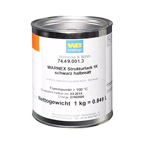Warnex Strukturlack - Hochwertige Lackierung in Schwarz