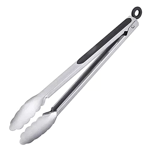 Westmark Grillzange und Servierzange aus Edelstahl mit gummierten Griffen, 35 cm, Classic Spezial Maxi.