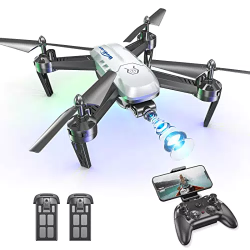 Drohne mit Kamera 1080p HD, WiFi FPV für Anfänger - RC Quadcopter mit 2 Batterien