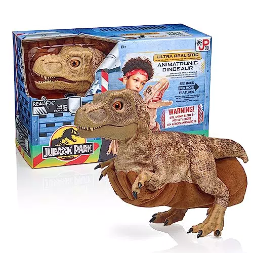 Jurassic Park Real FX Baby T.REX Dinosaurier - Hyperrealistisches Animatronisches Spielzeug mit Filmgeräuschen