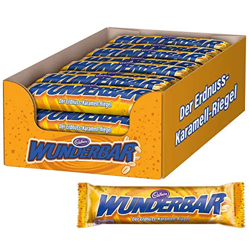 WUNDERBAR Erdnuss-Karamell-Riegel mit knackigen Erdnusstückchen