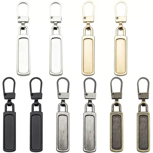 Ersatz Metall Reißverschluss-Zieher für Zipper, Multicolor, Abnehmbar (Rechteckig)