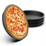 Pizza Backblech aus Edelstahl Ø 20cm - Rundes Pizzablech, Nicht Beschichtet - Einfach zu Reinigen