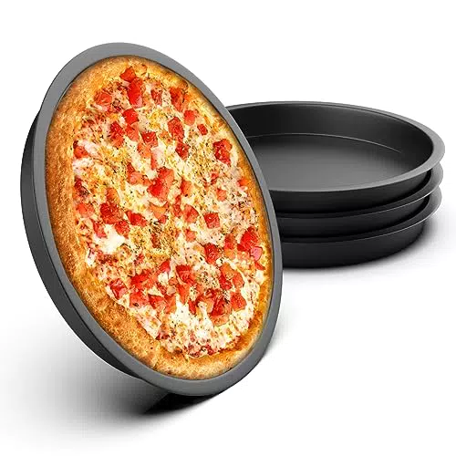 Pizza Backblech aus Edelstahl Ø 20cm - Rundes Pizzablech, Nicht Beschichtet - Einfach zu Reinigen