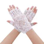 Brauthandschuhe Damen - Fingerlose Spitzenhandschuhe für Hochzeit & Events