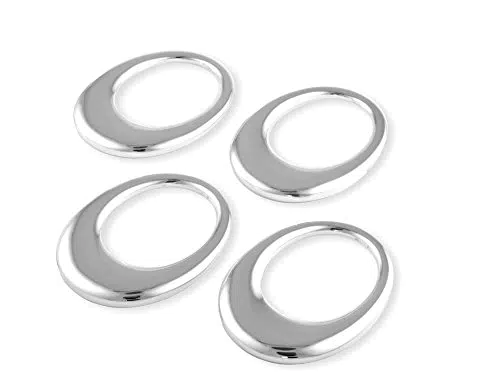 Zilverstad Serviettenringe oval versilbert - Set 4 Stück