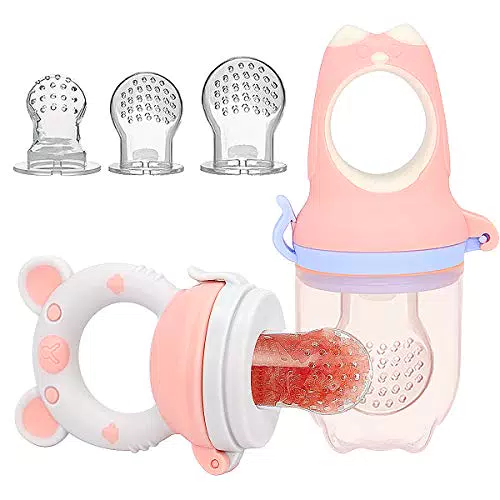 Fruchtsauger für Baby und Kleinkind aus Silikon - Schnuller und Beißring für Obst und Gemüse.