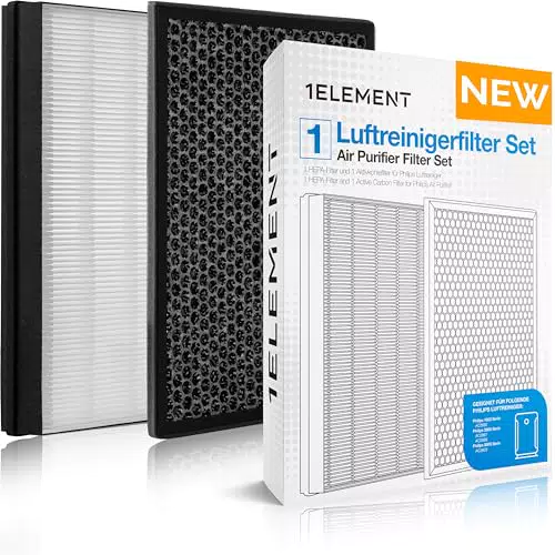 Philips Luftreiniger Filter-Set für Allergiker - HEPA & Aktivkohlefilter - Ersetzt FY2422 & FY2420