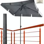 Sonnenschirm Balkon SunnyShade UPF 50+ rechteckig als Sonnenschutz mit Schutzhülle