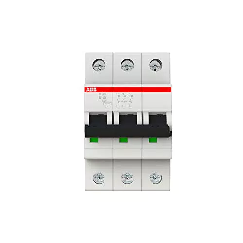 ABB S200 Leitungsschutzschalter Typ B, 3-polig 25A 400V - Abschaltvermögen 6 kA