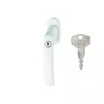 ABUS FG200 AB208 Fenstergriff mit Druckzylinder - Sicherheitslevel 3 - Weiß