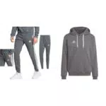 Adidas Herren Essentials Fleece Jogginghose & Ent22 Hoodie Sweatshirt