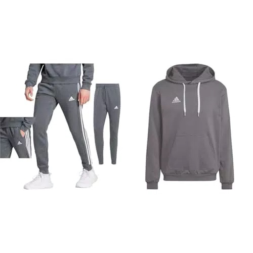 Adidas Herren Essentials Fleece Jogginghose & Ent22 Hoodie Sweatshirt