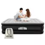 Airefina Aufblasbare Luftmatratze für 2 Personen mit Integrierter Pumpe - Selbstaufblasendes Luftbett für Camping & Zuhause