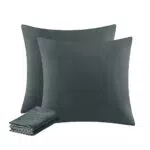 Aisbo Kissenbezug 40x40 2er Set - Kissenhülle Kopfkissenbezug 40 x 40 Hellblau mit Reißverschluss aus Mikrofaser Weich