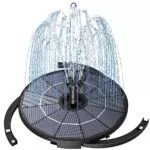 Solar Springbrunnen AISITIN für Außen mit abnehmbarem Solarpanel - DIY Solarbrunnen mit Halterung und 6 Effekten für Garten und Teich