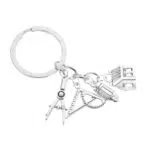 Architekt Schlüsselanhänger Set - Bleistift, Kompass, Lineal - Geschenk für Architekten
