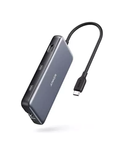 USB-C Hub Anker 8-in-1 PowerExpand Adapter mit 100W Power Delivery, 4K HDMI, 10 Gbit/s USB-C, 2 USB-A, Ethernet, microSD & SD Kartenleser