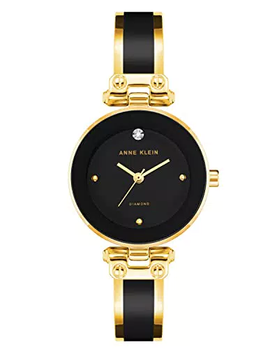 Anne Klein Damen Armbanduhr mit echtem Diamant-Zifferblatt
