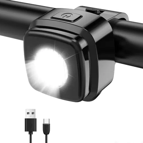 Antimi Fahrradlicht vorne, IPX5 Fahrrad Frontlicht StVZO-zugelassen Ahead Led Fahrrad licht fahrradlampe wasserdicht USB Typ C