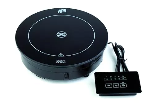 APS Induktionskochplatte mit 900 W Leistung und 5 Stufen, Ø 24 cm
