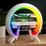 Intelligente Tischlampe mit Bluetooth-Lautsprecher und kabellosem Ladegerät