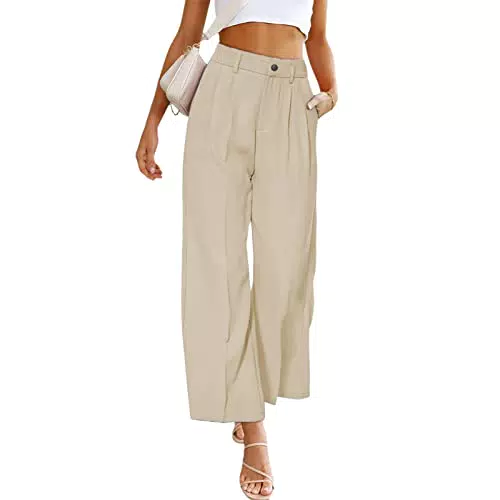 Leinenhose Damen High Waist Culotte - Sommerhose Elegant & Bequem