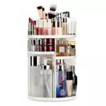 Auxmir Make Up Kosmetik Organizer 360° Drehbar aus Kunststoff - Weiß