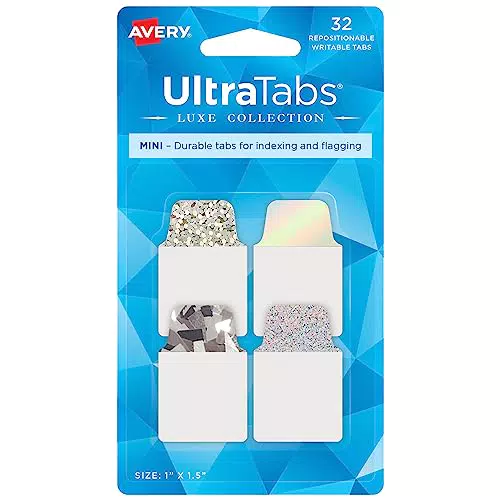 AVERY Zweckform Haftstreifen transparent/silber - Beschreibbare Index Tabs Folie