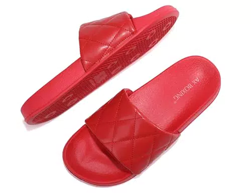 AX BOXING Badelatschen Damen Sommer Badeschlappen Schlappen Weich Badeschuhe rutschfest Hausschuhe Slides Indoor Outdoor Größe 36-