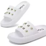 AX BOXING Damen Badelatschen - Sommer Schlappen Rutschfest & Bequem
