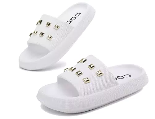 AX BOXING Damen Badelatschen - Sommer Schlappen Rutschfest & Bequem