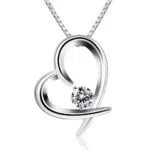 Herz Kette aus 925 Sterling Silber - Lebhafter Schmuck für Damen