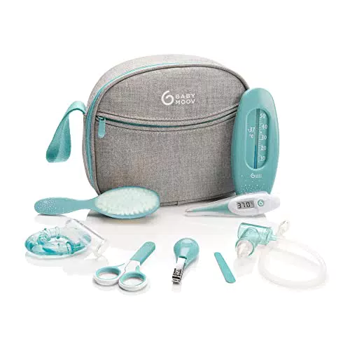 Babymoov Baby-Kulturtasche Pflege-Set mit digitalem Fieberthermometer und Nasensauger