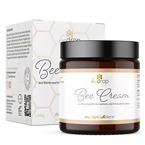 Bee Cream Bienengiftsalbe mit Bienenwachs & 8 Kräuterextrakten - Kühlend & wärmend