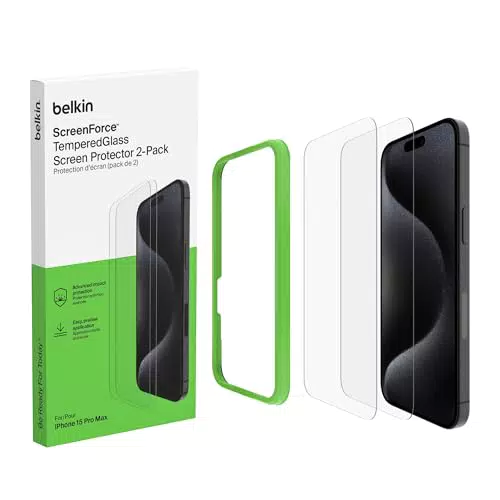 Belkin ScreenForce TemperedGlass Display-Schutzfolie für iPhone 15 Pro Max