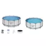 Bestway Steel Pro MAX Frame Pool mit Filterpumpe - Rund, Ø 366 x 122 cm