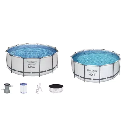 Bestway Steel Pro MAX Frame Pool mit Filterpumpe - Rund, Ø 366 x 122 cm
