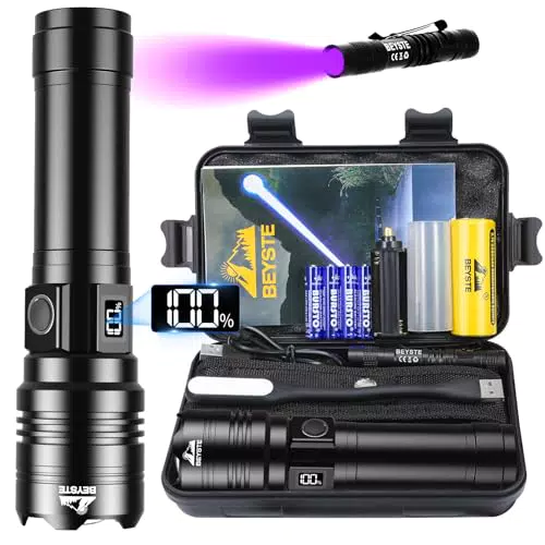 BEYSTE LED Taschenlampe aufladbar - Extrem hell und wasserdicht
