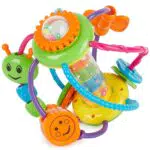 Motorikball für Babys ab 6 Monate | Greifball mit Rassel | Motorikspielzeug für Babys