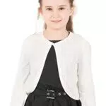 Schwarzer Schmetterling Kinder Langarm Bolero aus Spitze für Mädchen